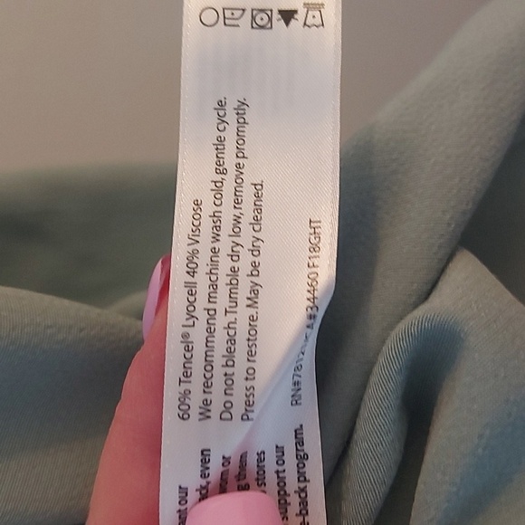 NWT Eileen Fisher Elm Slip Dress Adjustable Straps Sea Foam Green Side Slit - Picture 9 of 9